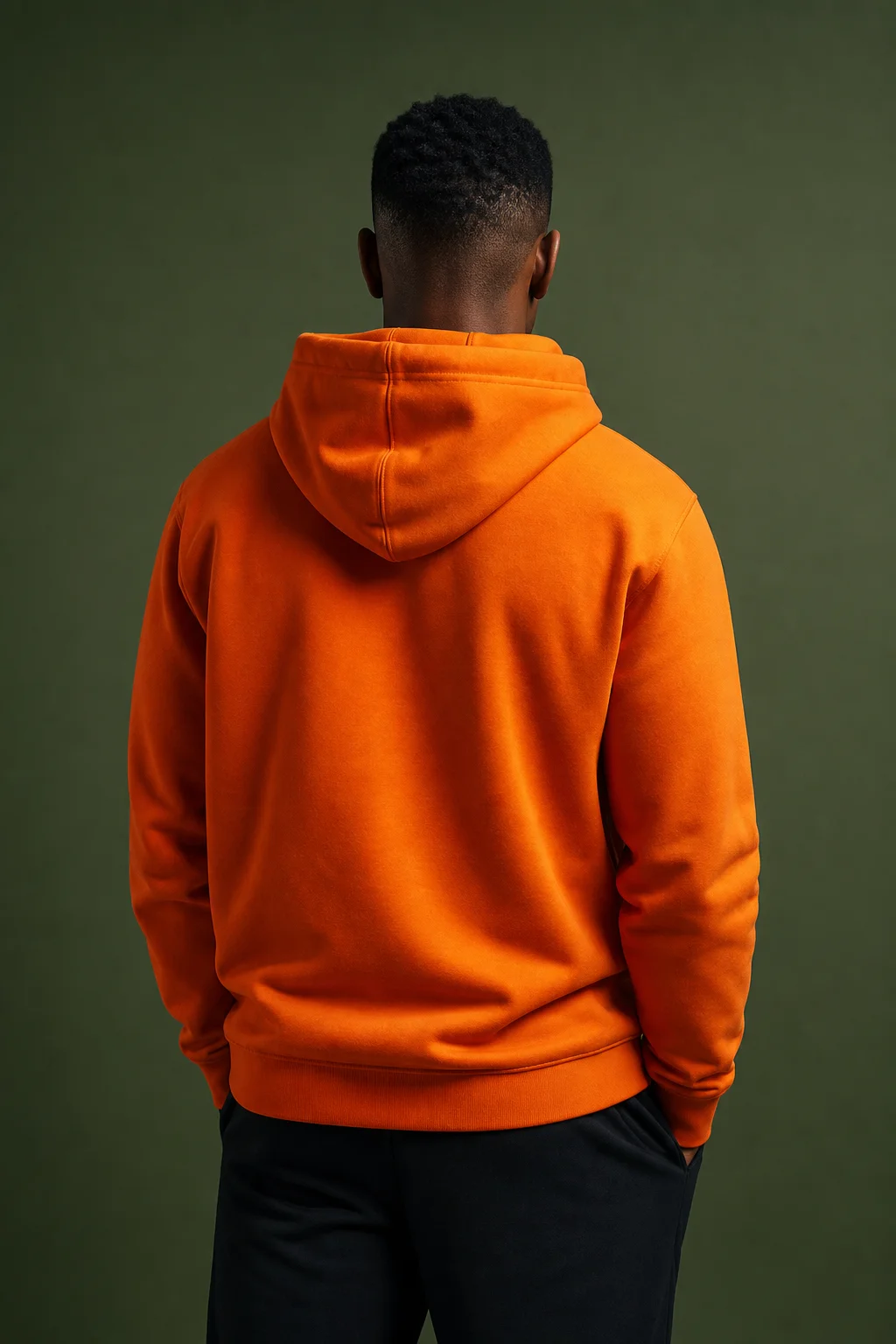 Member in orange hoodie
