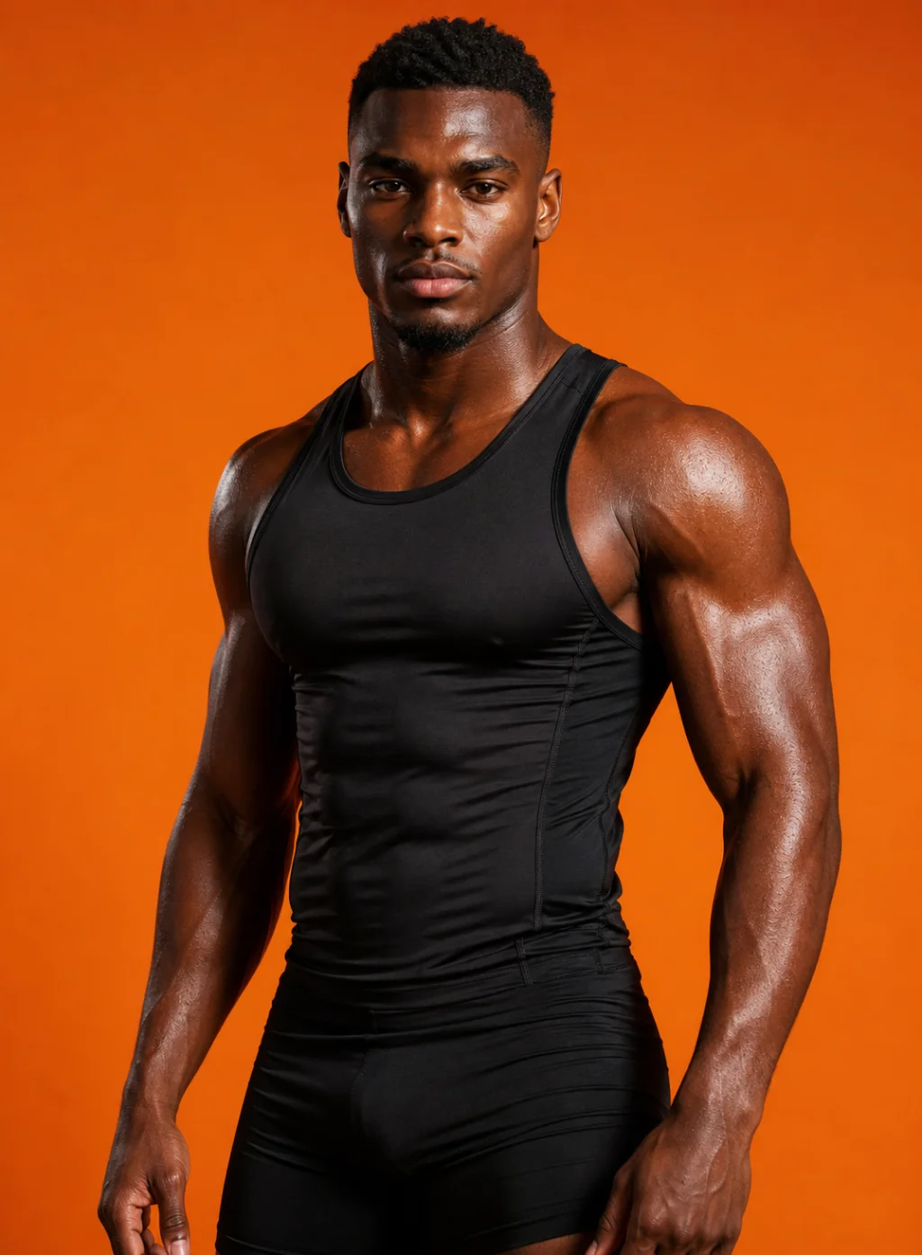 Sprinter on orange